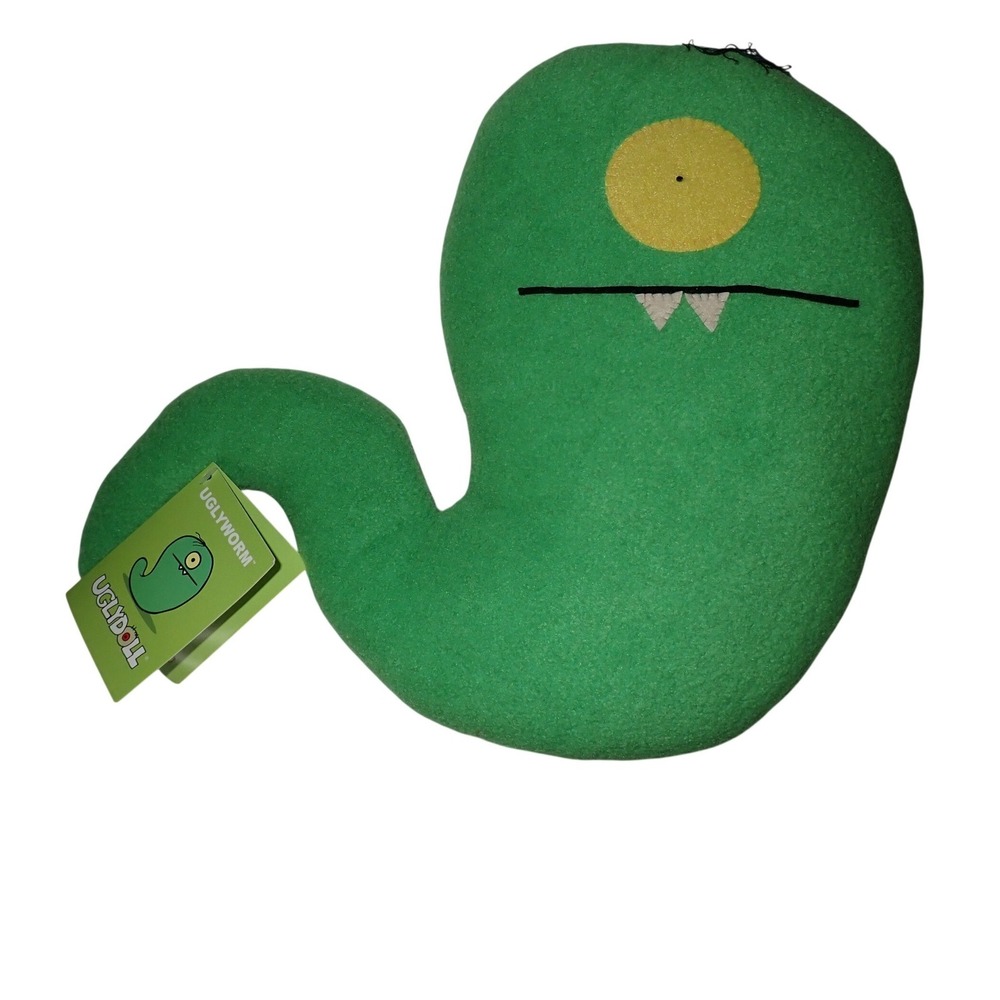 Uglydoll Uglyworm Green Monster Plush Stuffed Animal Toy NWT